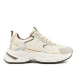 Μπεζ sneakers με συνδυασμό χρωμάτων