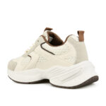 Μπεζ sneakers με συνδυασμό χρωμάτων - Image 4